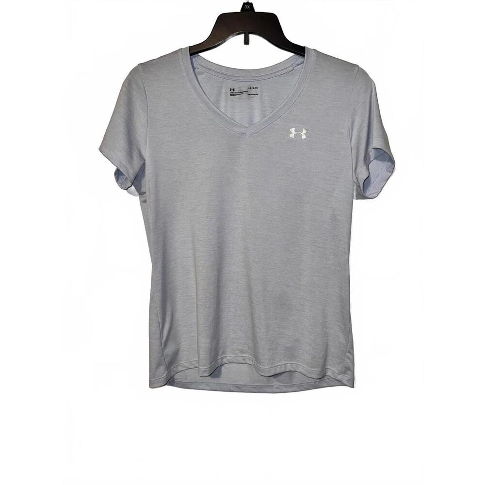 Under Armour Women's HeatGear V-Neck T-Shirt - Light Blue